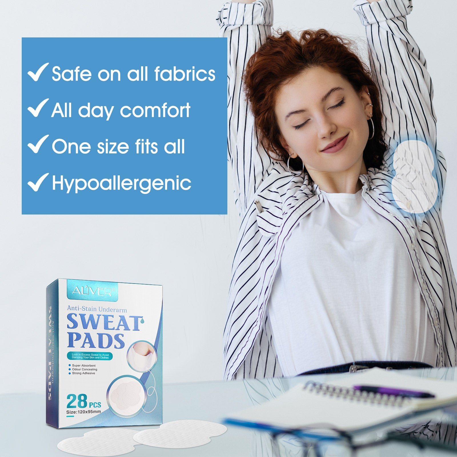 Underarm Anti Sweat Absorbing Pad Cotton